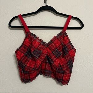 Red Plaid Bralette